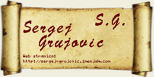 Sergej Grujović vizit kartica